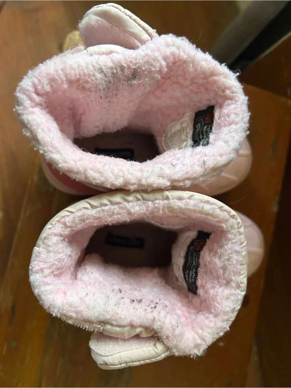 Lands' End Pink and Light Pink Girls' Insulated Snow Boots